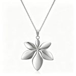 color: Leaf Steel Color Necklace -4