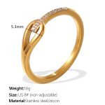 color: JZ130WEG8 White Zircon Gold Ring