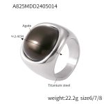 color: A825-Steel Color Ring / size: US 6
