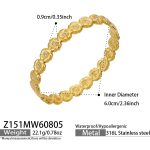 color: Z151-Flower Zircon Gold Bangle