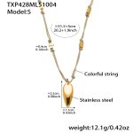 color: TXP428-Small Gold Necklace 52+5cm