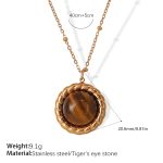 color: XL457BNG Tiger Eye Gold Necklace