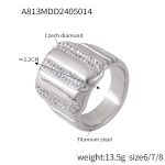 color: A813-Steel Color Ring / size: US 6