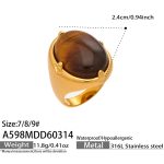 color: A598-Tiger Eye Ring / size: US 7
