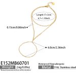 color: E152-Gold Knuckle Chain -17+3cm