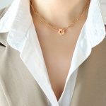color: P547-Rose Gold Necklace -37cm