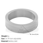color: JZ146S#7 Silver Ring