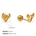 color: EH1206G Piercing Stud Earrings