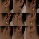 Stainless Steel Ear Clip Women's Premium Marine Series Accessory Pendant Earrings
