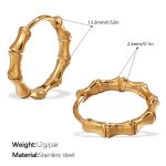 color: EH1058G Gold Small Hoop Earrings