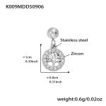 color: K009-Steel Color Tree of Life Zircon Pendant