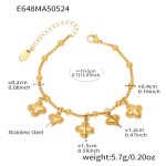 color: E648-Gold DIY Multi-charm Bracelet 16+5cm
