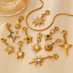 Personality Asterism XINGX Sun Jewelry Buckle Pendant Stainless Steel 18K Gold Plating DIY Ornament Accessories