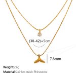 color: TPXL125G Gold Double Layer Necklace