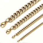 color: 6mm Gold Lobster Clasp / size: Length 18cm Stainless Steel