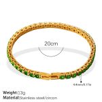 color: SL469GNG4.4MM Green Zircon Bracelet