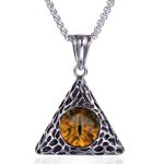 color: Yellow Triangle + Stainless Steel Chain