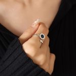 color: A036-Steel Color Ring Open Adjustable / size: Open Adjustable