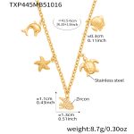 color: TXP445-Gold diy Pendant Necklace 41+5cm