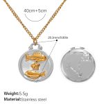color: XL769SG9 Two-tone Gold Color Necklace