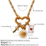 color: XL498G1 Gold Necklace