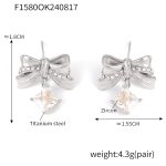 color: F1580-Steel Color Earrings