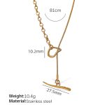 color: MYL09G Gold Sweater Chain