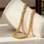 Heavy Industry Environmental Protection Stainless Steel Thick Chain OT Buckle Bracelet Necklace PVD Gold-Plated Jewelry
