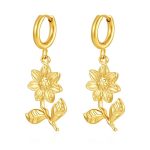color: Gold Flower Ear Cuff MS-685