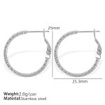 color: EH642 Small Steel Color Earrings