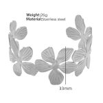 color: SZ23 Steel Color Adjustable Open Bangle