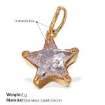 color: PJ464WEG White Zircon Gold Pendant