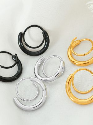 Fresh Literature and Art Rotating Earrings Design Personality New Unique Minimalist Commuting Ear Rings