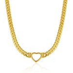color: Hand Polished Heart Necklace Gold