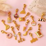 Cute Sweet Pizza Candy Food Series Lobster Buckle Pendant DIY Bracelet Necklace Exquisite Accessories