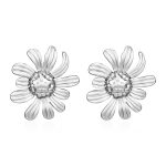 color: Daisy Stud Earrings Steel Color MS-428