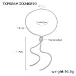 color: TXP088-Steel Color Necklace