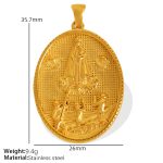 color: PJ01 Gold Pendant PJ01G