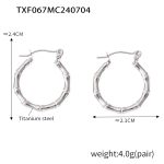 color: TXF067-Steel Color Earrings