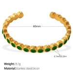 color: SZ338GNG Green Zircon Bangle