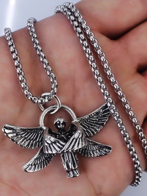 New Six-Wing Angel Stainless Steel Ornament Pendant Personalized Creative Necklace Accessories