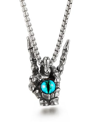 Ethnic Ornament Stainless Steel Necklace Men's Punk Hand of Victory Personalized Pendant