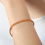 color: E048-Orange Zircon Gold Bracelet