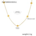 color: P1976-Gold Necklace 40+5cm