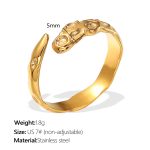 color: JZ128G7 US Size #7 Gold Ring