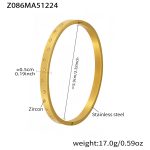color: Z086-Gold Zircon Bangle