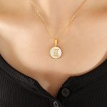 color: P1320-Gold Gemini Necklace -40+5cm