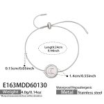 color: E163-Steel Color Bracelet -24cm