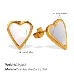color: EH1306WEG White Shell Stud Earrings