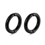 color: 2.5*12MM Round Wire Ear Clip Black 1 PC